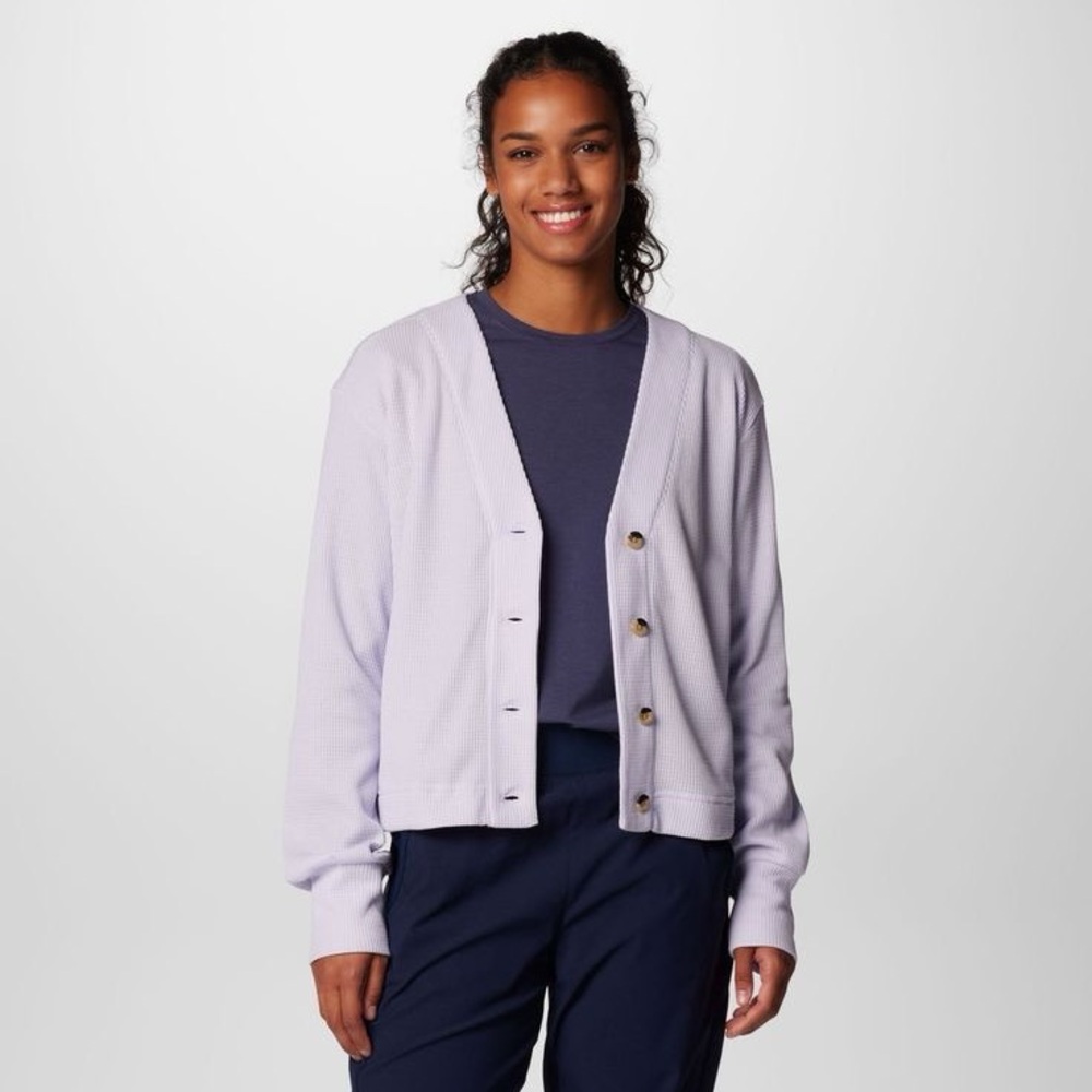 Columbia XS Holly Hideaway waffle cardigan